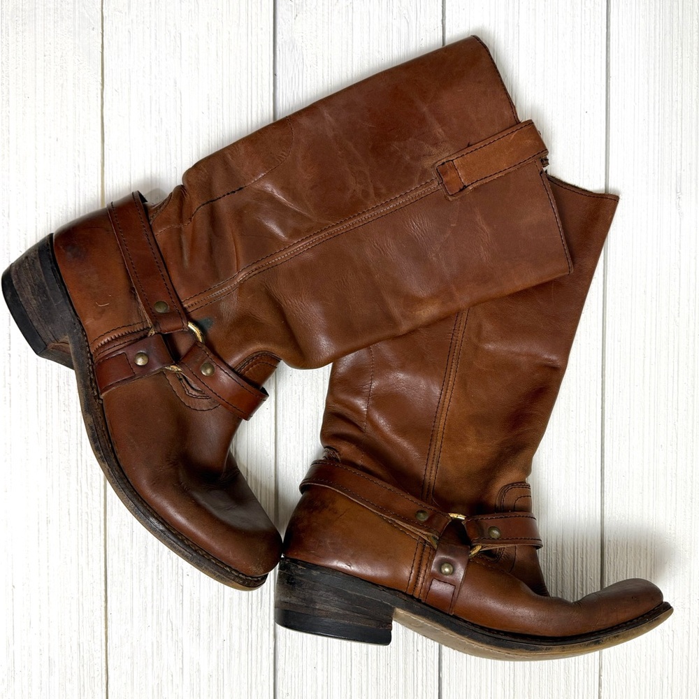 Vintage Goodyear Brown Cowboy Riding Boots Size 8.5